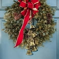 thumbnail image 6 of Xuniizn Christmas Bells for Decoration, Gold Bells for Christmas Decorations, 4 Vintage Cluster Cow Bells on Rope, Bells Christmas Decor for Wall, Bedroom, Living Room, Door, Harmony Handmade Rustic, 6 of 9