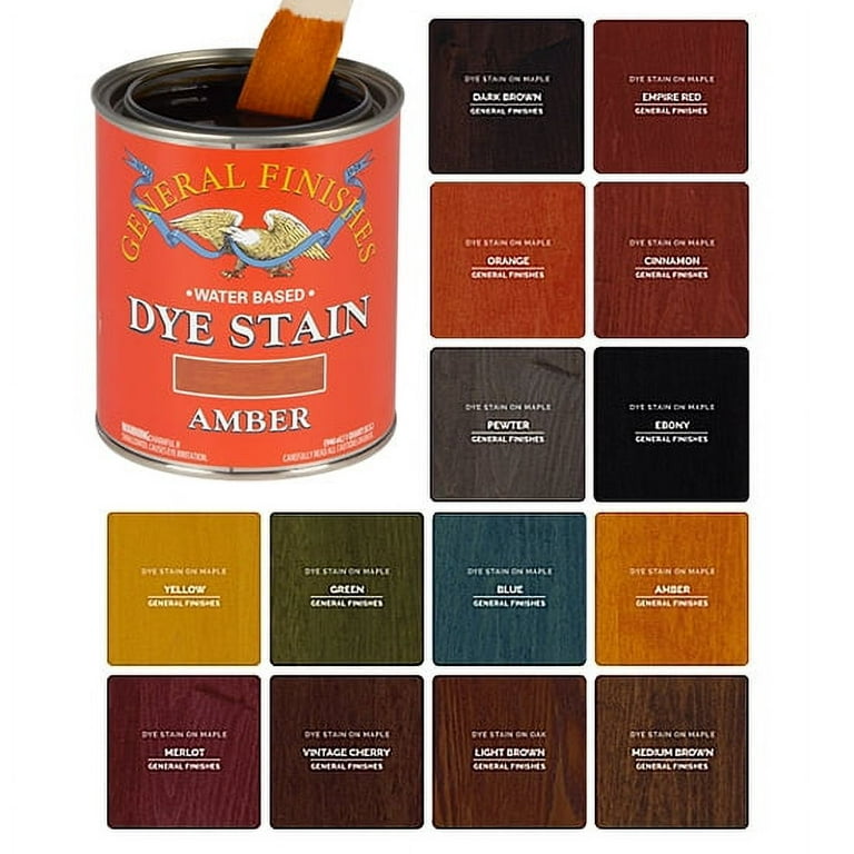 General Finishes Empire Red Water Based Dye Stain, Pint