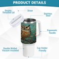 thumbnail image 4 of 40 Oz Car Handle Water Bottle Water Cup Water Bottle Water Jug Coffee Cup Travel Water Bottle Beautiful Brown Owl, 4 of 8