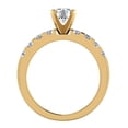 thumbnail image 4 of Diamond Solitaire Engagement Ring Classic Accented Round Diamond Ring 14K Gold 1.50 CT TW GIA certificate, 4 of 6