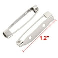 thumbnail image 2 of Metal  Pin Back Brooch Finding DIY Base Silver Tone 3cm Length 80pcs, 2 of 4