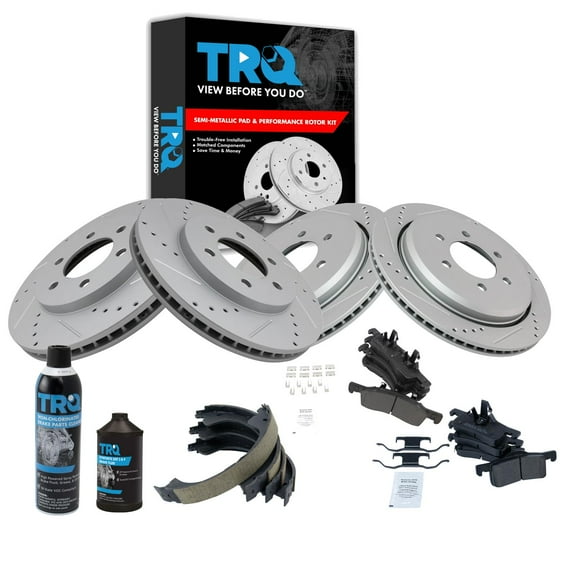 TRQ Performance Front and Rear Brake Pad & Rotor Kit BKA20600 Fits Select 2003-2006 Ford Expedition , 2003-2006 Lincoln Navigator
