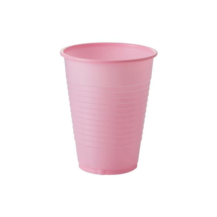 Pink Plastic Cups, Bulk Party Pack, Heavy Duty Disposable Plastic Cups, 12 Oz 50 Count