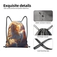 thumbnail image 3 of Kdxio Rainbow Cloud White Horse Print Drawstring Backpack Bag,Waterproof Draw String Back Sack, Gym Drawstring Bags Swim Bag For Unisex, 3 of 5