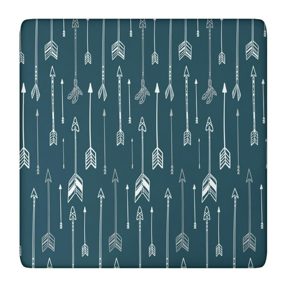 Colorful Floral Print Tablecloth with Stretch Fit for 36 Inch Square Bohemian Style Table Decor