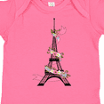 thumbnail image 4 of Inktastic Eiffel Tower in Paris with Flowers and Pink Banner Boys or Girls Baby Bodysuit, 4 of 5