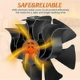 thumbnail image 2 of Stove Fan Heat Powered Wood Log Burner Top Fire Burning Fan, 2 of 5