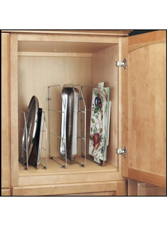 Rev-A-Shelf 18" Tray Divider with Mounting Clips Cabinet Organizer, Chrome