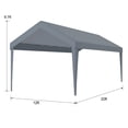 thumbnail image 3 of 12 x 20FT Carport Replacement Canopy Cover  with 76 Elastic Buckles, Waterproof & UV Protected Tarp Suit for Garage Shelter, Frame is Not Included, Gray, 3 of 8