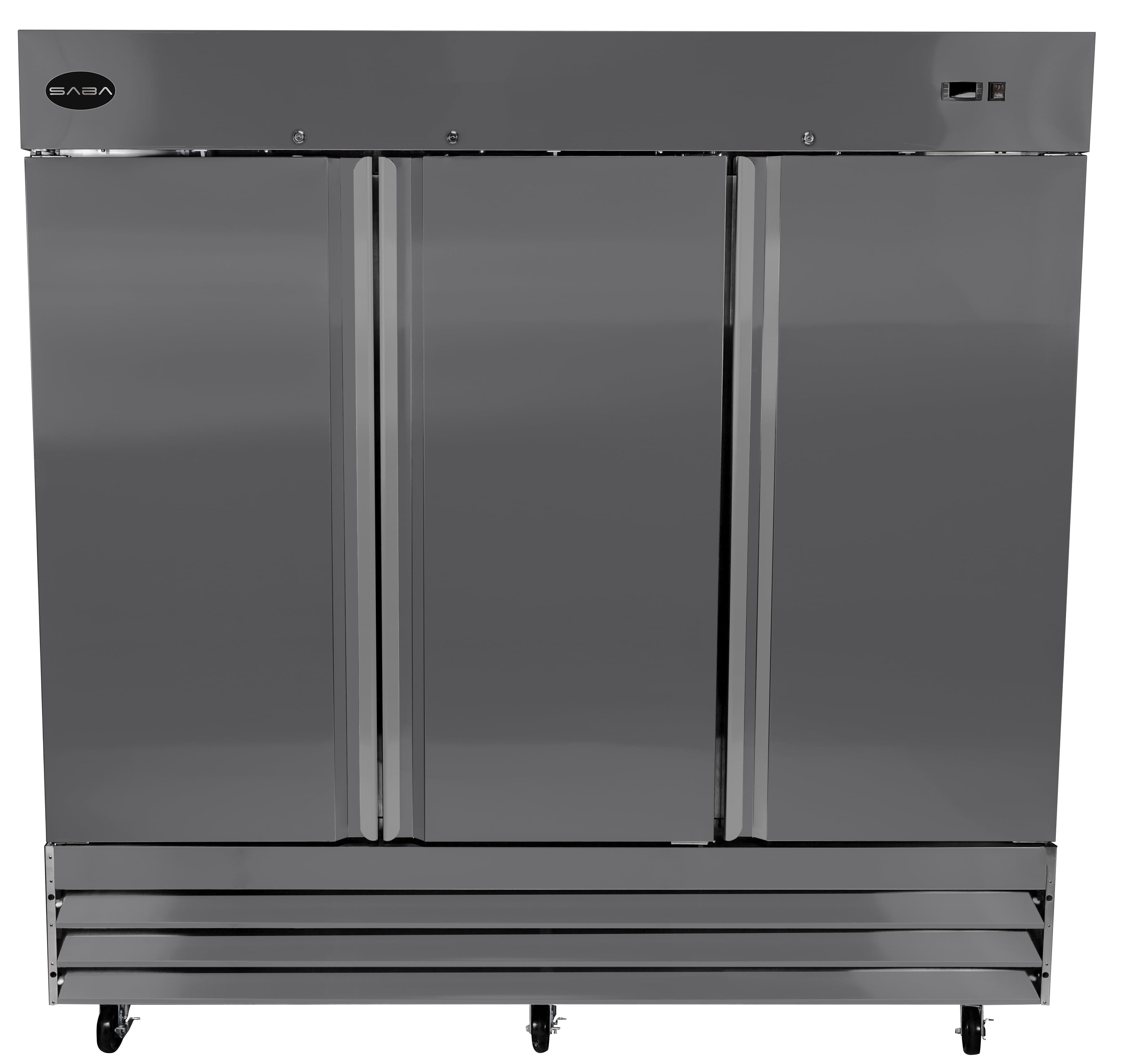 Heavy Duty Commercial 72 cu ft Solid Stainless Steel Reach-In Freezer (3 Door)