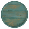 thumbnail image 3 of Simpli Home Dayton 13 inch Wide Solid Mango Wood Contemporary Wooden Accent Table in Teal Wash, 3 of 7