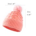 thumbnail image 3 of Herrnalise Winter Fashion Ladies Woolen Hat, Pure Color Hair Ball And Velvet Scales Warm Knitted Hat, 3 of 5