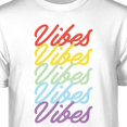 thumbnail image 5 of Teelocity Vibes Repeat Graphic T-Shirt (Small - Standard Fit, White), 5 of 13