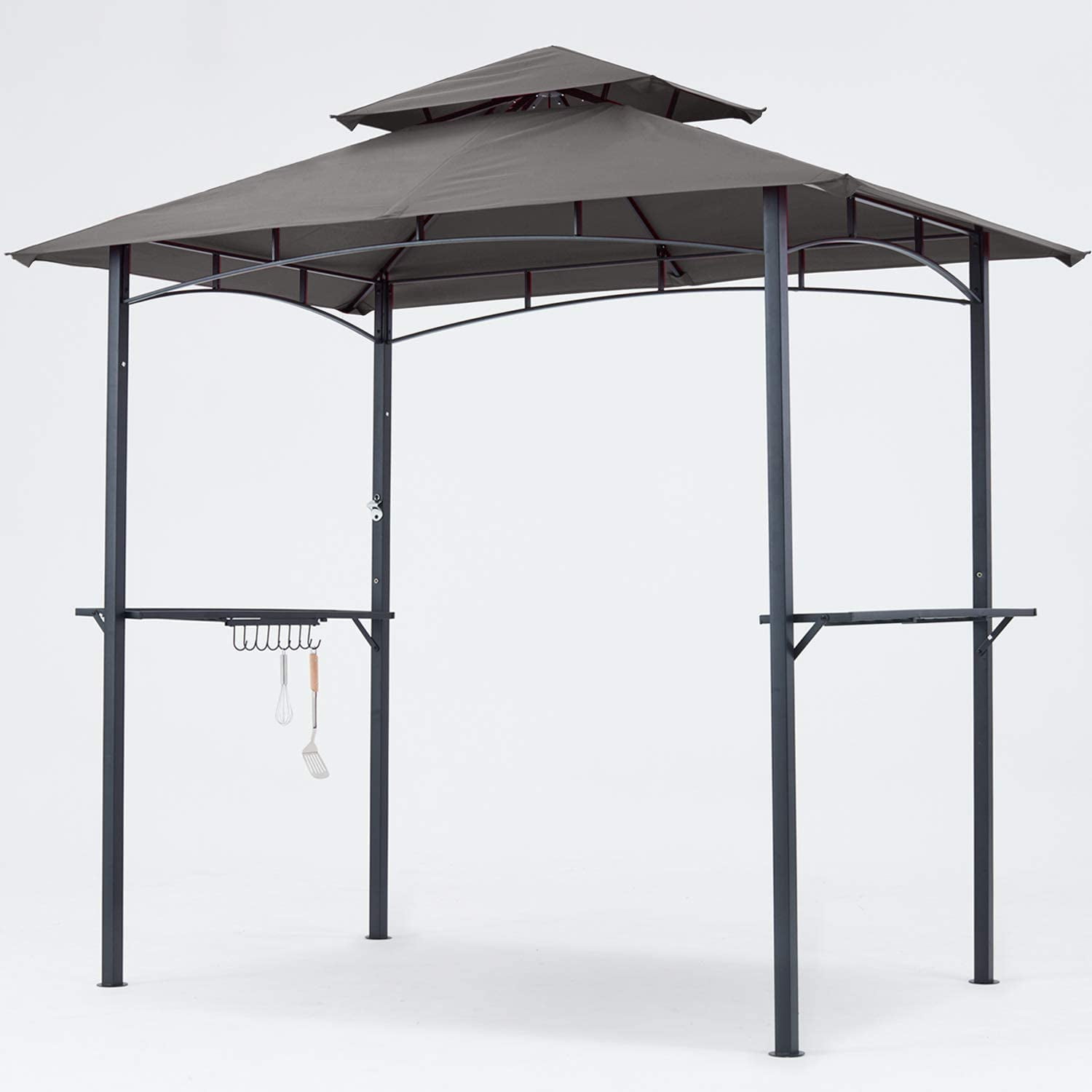 ABCCANOPY 8'x 5' Grill Gazebo Shelter, Double Tier Outdoor BBQ Gazebo