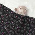 thumbnail image 2 of Yiaed Cool Skull Love Print Dog Blankets-Cat Blanket Washable for Couch Protection,Puppy Blanket, Soft Plush Reversible Throw Furniture Protector-, 2 of 8