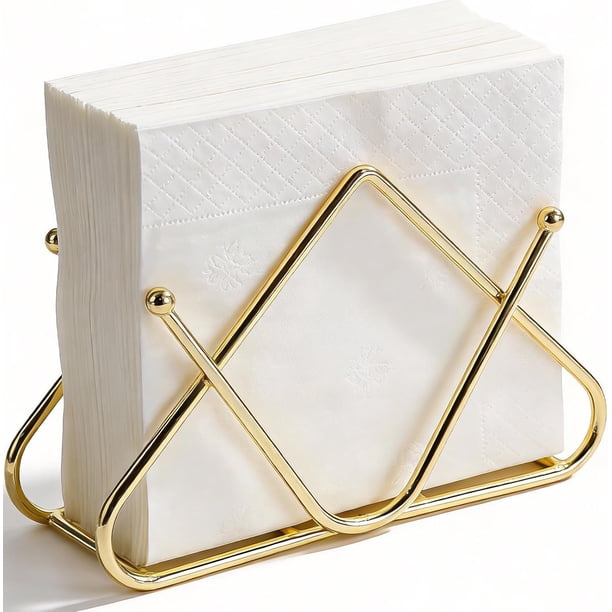 Servilletero Triangular de Mesa, Servilleteros para Mesa Elegantes Y Resistente, Porta Servilletas para Cocina, Restaurante y Cafetería (Amarillo)