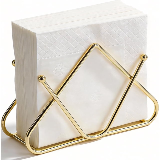Servilletero Triangular de Mesa, Servilleteros para Mesa Elegantes Y Resistente, Porta Servilletas para Cocina, Restaurante y Cafetería (Amarillo)