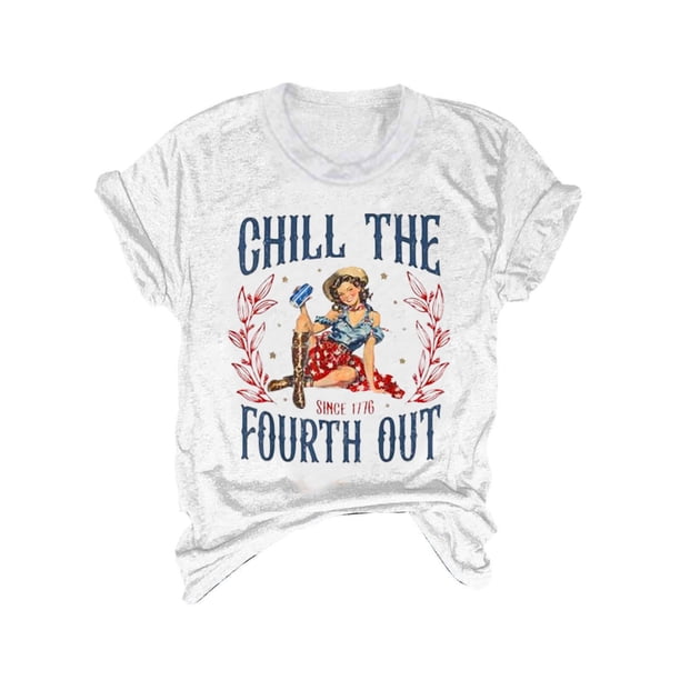 Blusas de Manga Corta para las Mujeres Divertida Impresión Cuello Redondo Camiseta Vintage, Blusas de Primavera para las Mujeres
