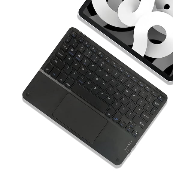 AKKHOO Rechargeable Wireless Bluetooth Keyboard with Touchpad, Ultra-Slim Quiet Portable Keyboard, Compatible with iOS, Android, Windows and Mac