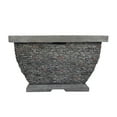 thumbnail image 6 of Outdoor 32" Wood Burning Light-Weight Concrete Square Fire Pit, Grey, 6 of 9