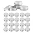 thumbnail image 1 of 48 Piezas Latas de 1 Onza Aluminio Plateado Redondas con Tapa Rosca Recipientes, 1 of 5