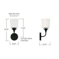 thumbnail image 2 of Capital Lighting 648911MB-541 Presley 14" Tall Wall Sconce - Black, 2 of 7