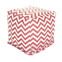 Majestic Home Goods Chevron Indoor Ottoman Pouf Cube