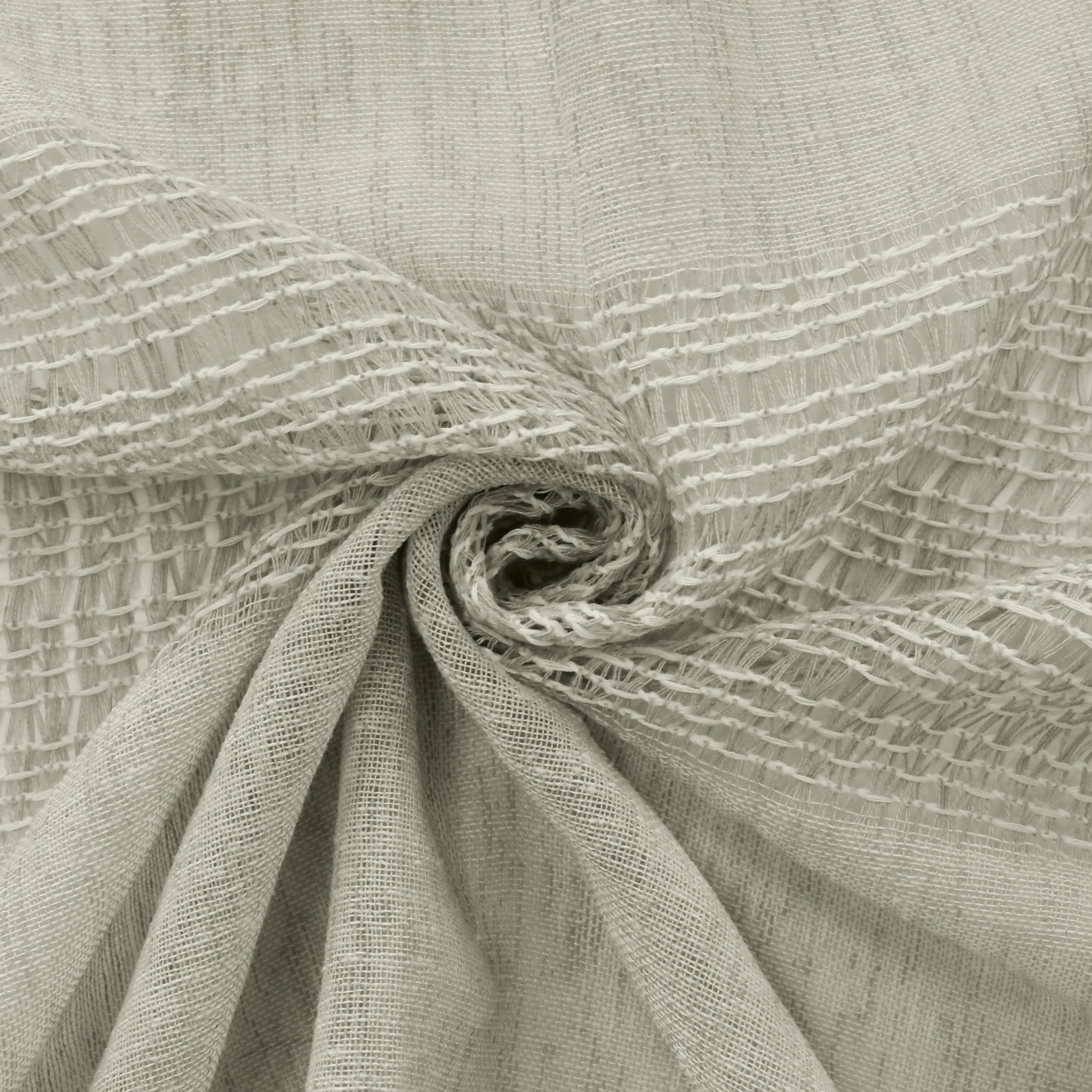 Leah Faux Linen Back Tab Curtain Panel 52" x 84" in Linen