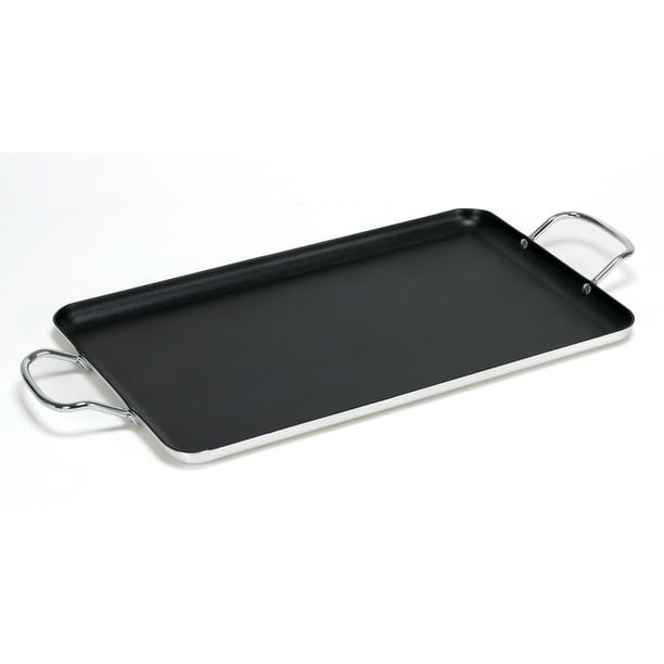 IMUSA Nonstick Double Burner Griddle with Metal Handles 20" x 12