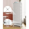 thumbnail image 6 of Crestlive Products Tall Dresser, 8-Drawer Fabirc Storage Tower, Chests of Drawers - Vertical Organizer Unit for Bedroom, Hallway, Entryway, Nursery, Closets - Steel Frame, Wood Top & Handles (White), 6 of 8