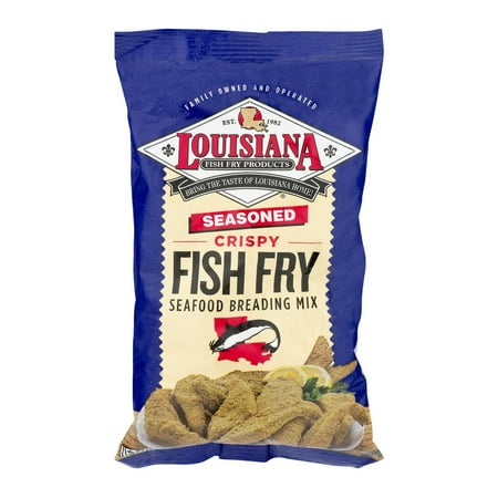 (2 Pack) Louisiana Fish Fry Products Seasoned Fish Fry, 22 (Best Fish To Fry At Home)