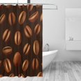 thumbnail image 3 of XMXT Waterproof Shower Curtain Liner with Iron Hooks, 3D Coffee Bean Print Shower Curtains for Bathroom Decor Accessories, 72 x 72 inches, 3 of 8