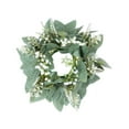 thumbnail image 5 of Wreath Candle Rings Artificial Greenery Floral PP Material Home Decor for Dining Room Kitchen Bedroom Living Room, 5 of 9
