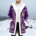 thumbnail image 2 of Christmas Cardigan Santa Jacket Coat for Men Hoodies Claus Adult Suit Outfit Party Women Sherpa Lined Long, 2 of 4