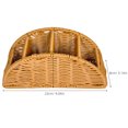 thumbnail image 4 of GOOHOCHY Cesta de ratán sintético para guardar mandos a distancia, caja de almacenamiento para escritorio, con estantes divididos, para teléfonos móviles, pinceles de maquillaje, bolígrafos y, 4 of 8