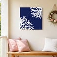 thumbnail image 5 of Canvas Wall Art Sea White Coral Blue Canvas Art Print Marine Background Modern Art Pictures Wall Decor for Living Room Bedroom Artwork Decorations Stretched Framed Ready to Hang 10"x10", 5 of 9
