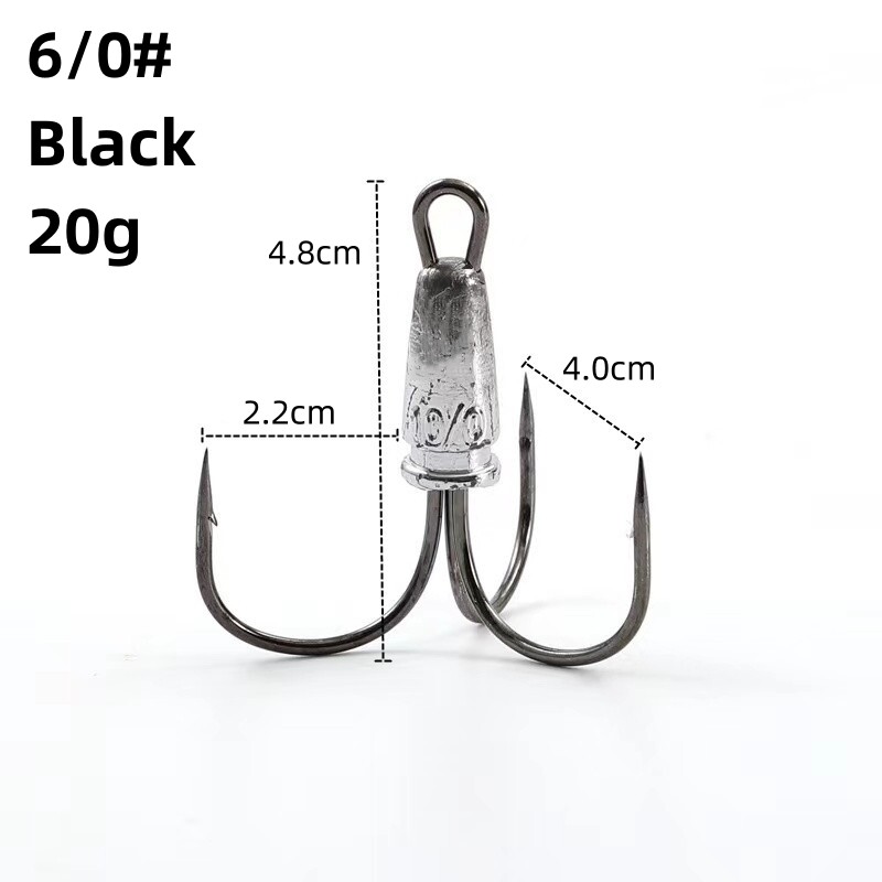 5pcs Snagging Weighted Treble Hooks Large Snagging Hooks Salmon Bunker Snag Hook