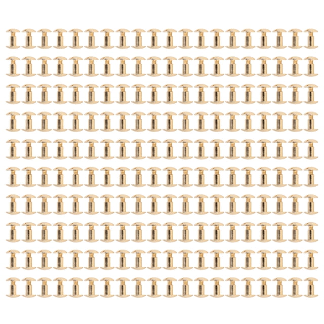 Fixations de Rivets en Cuivre à Tête Ronde, 200 Ensembles de Fixation de Livre Vis Chicago Assortiment Ensemble de Fixation de Livre Vis à Tête Plate Ronde Optimisée pour l'Excellence