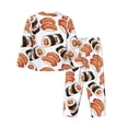 thumbnail image 2 of Uemuo Sushi Roll Pattern Womens Pajama Sets,PJ Set for Women,Pajamas for Women Logo,Long Sleeve Pajama Set for Women,Soft Long Sleeve Top With Pants-Small, 2 of 9