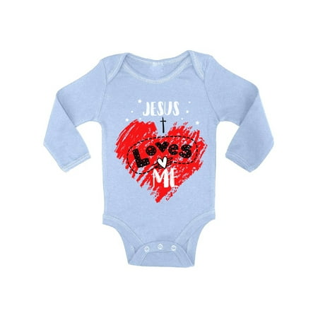 

18 Months Boy Clothes - Baby 6 - 12 - 18 Months - Jesus Loves Me Romper