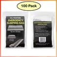 thumbnail image 2 of 100 Pack of Bulk Wholesale 84"L x 36"W Reusable Emergency Foil Thermal Mylar Blankets for First Responders, Hiking, Camping, Heat and Warmth in Silver, 2 of 9