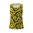 thumbnail image 4 of Lsque Sunflowers In Vintage Printed Workout Tank Tops for Women, Athletic Sports Tank Tops, Compression Sleeveless Dry Fit Shirts,Sleeveless Yoga Shirt-XX-Large, 4 of 9