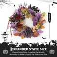 thumbnail image 2 of Lumiparty 18" Halloween Wreath for Front Door,  Outdoor Indoor Decor for Window, Mantel, Wall, Fireplace Artificial Decorations, Purple, 2 of 7