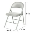 thumbnail image 4 of Hampden Furnishings Bernadine Collection Basics Vinyl Folding Chair, Grey, Pack of 4, 4 of 7