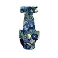 thumbnail image 5 of Barkertime Blue Flower Blossom Escape-Proof Washable Dog Diaper Overall - Made in USA, 5 of 7