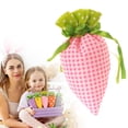 thumbnail image 2 of 6 Pcs Easter Carrot Shaped Treat Bags Easter Basket Stuffers Fabric Drawstring Candy Gift Goodie Bags for Egg Hunt Outdoor Party Supplies, 2 of 9