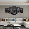 thumbnail image 5 of ccocc Canvas Wall Art, Modern City Nightscape Prints, Living Room Wall Decor, Bedroom Wall Decor, High-Resolution Artwork, 5-Piece, 5 of 6