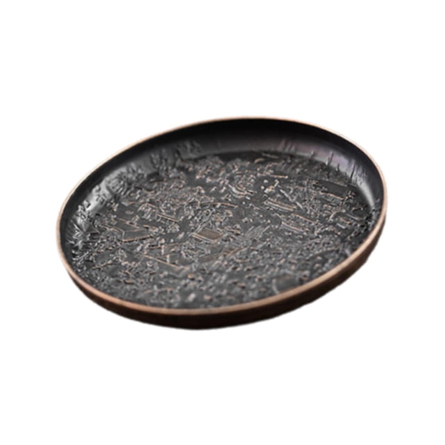 Posavasos de aleación para agua, elegante decoración para el hogar, posavasos para tazas de té, bandeja para repostería para sala de estar, S redondo