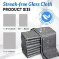 thumbnail image 5 of Thickened Magic Cleaning Cloths for Glass, Microfiber Cleaning Cloth, Thicken Magic Cleaning Cloth Reusable, Streak Free Reusable Microfiber Rag for Kitchen, Window, Glass, Cars (10PCS, 12x12 inch), 5 of 7