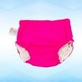 thumbnail image 2 of BRIGHTFUFU Traje de baño para bebé Pantalones de natación para bebé Pantalones de pañal impermeables lavables ajustables para bebé niña niño (Rosy 100cm), 2 of 7